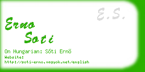 erno soti business card