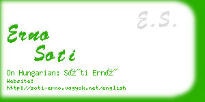 erno soti business card